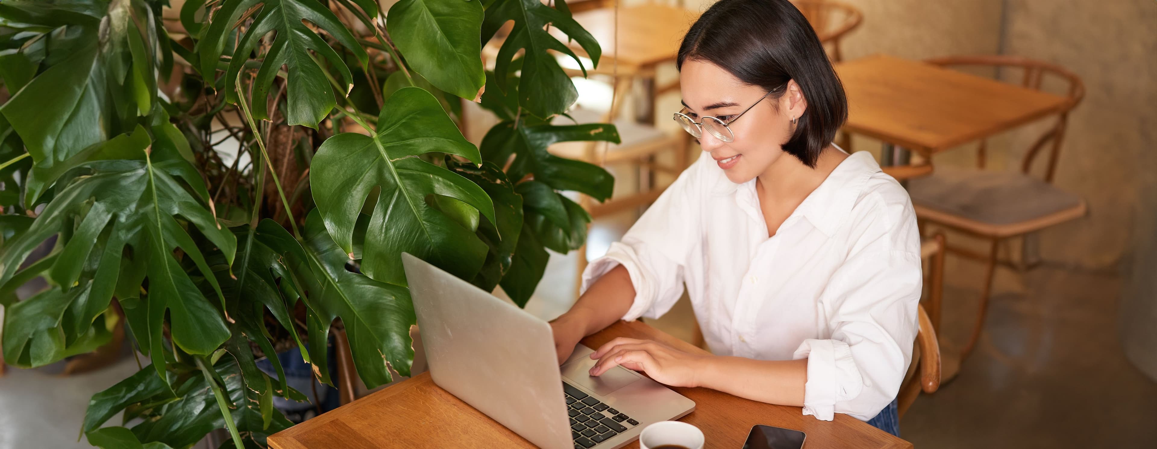 People working in the background